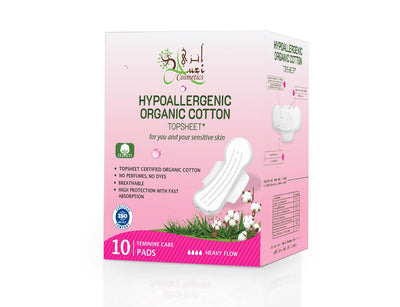 Hypoallergenic Sanitary Pads With Certified Organic cotton Top sheet